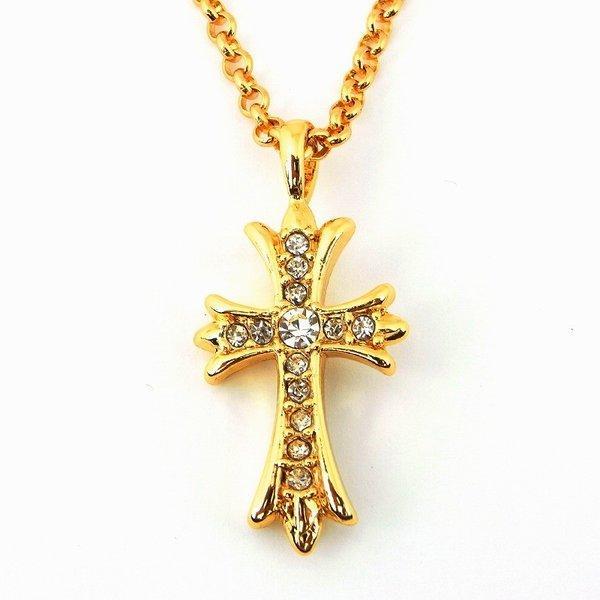Vòng cổ Thương hiệu nam SBG 24K GP Gold Pave Thai Cross Vòng cổ: SBG-NK-030: SBG Cửa hàng chính thức mua sắm Mua sắm đơn đặt hàng