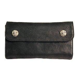 Chrome Hearts Long Wallet miễn trừ Phá hủy ví da với BS FLARE Full chính hãng: Ch-Wave-Flare-Des: Flom La-Mail Đơn hàng Mua sắm