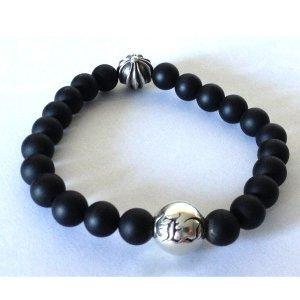 Chrome Hearts Hạt Onyx Vòng đeo tay X CH Plus / Bead Bracelet màu đen Onyx x Ch Plus: ChromeHearts -013: American Outfitters -Mail Đơn đặt hàng Mua sắm Mua sắm