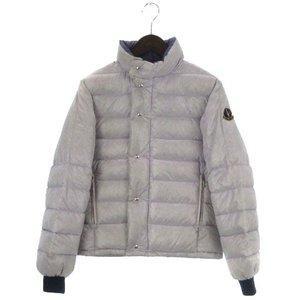 Moncler Moncler Greanoble Grenoble Asics Down Áo khoác dài tay đứng màu cổ điển Một điểm màu tím màu tím bên ngoài