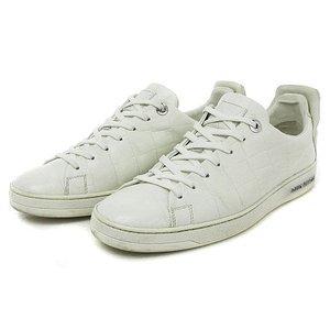 Louis Vuitton Louis Vuitton 16SS croco -hình đẩy phía trước giày thể thao da trắng giày trắng nam