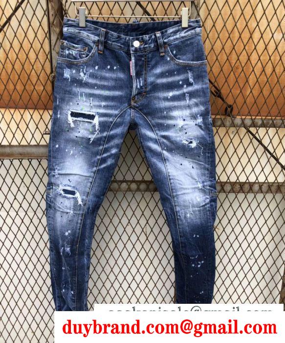 HOT品質保証合わせやすいシルエットジーンズ動きやすいフィット感良質ストレッチデニムパンツディー スクエアー ド コピー