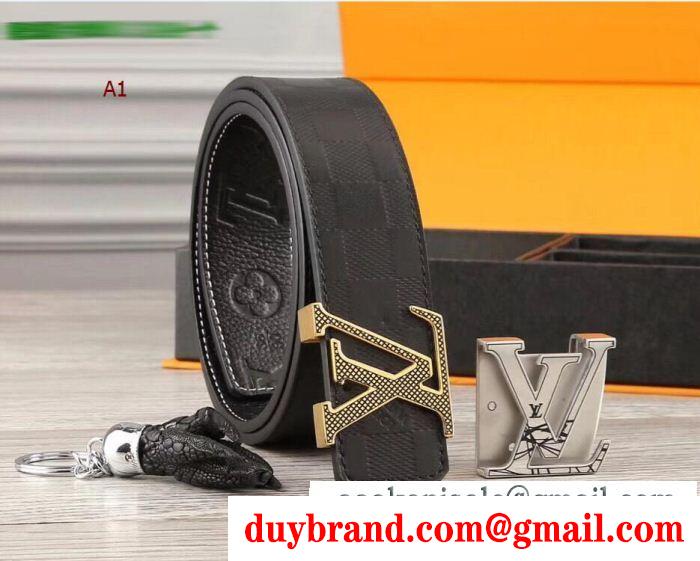 秋冬コーデにこなれたアクセントをプラス! ルイ ヴィトン louis vuitton 期間限定 ベルト 2色可選 モードな雰囲気