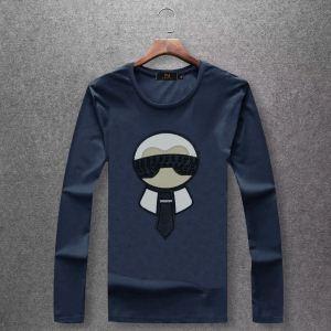Fendi t -shirt Fendi Phần mềm kéo dài áo dài tay áo dài / mùa đông Hỗ trợ mùa đông phổ biến Tiêu chuẩn mới hàng ngày MADE SHIRT
