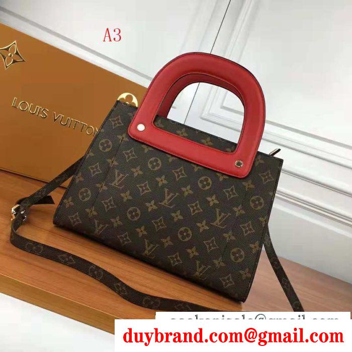 大人っぽさがアップする 創意デザイン louis vuitton ルイ ヴィトン ハンドバッグ 4色可選