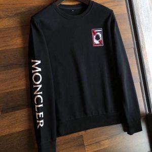 Moncler đan giá rẻ giá lớn đặc biệt đảm bảo Kirei Court Crew Neck Knit Men's Beauty Style Black White