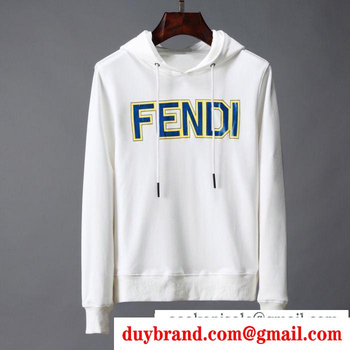 フェンディパーカーコピーFENDI人気セール大人気ブラックホワイトベーシックシリーズ厚めパーカー幅広い定番品