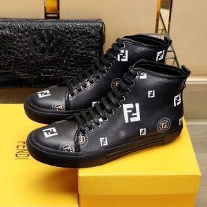 Giày cao -top cổ điển Thương hiệu phổ biến 2 -Molored Lựa chọn Thiết kế xu hướng Fendi_ Fendi Fendi_ Thương hiệu giá rẻ 
