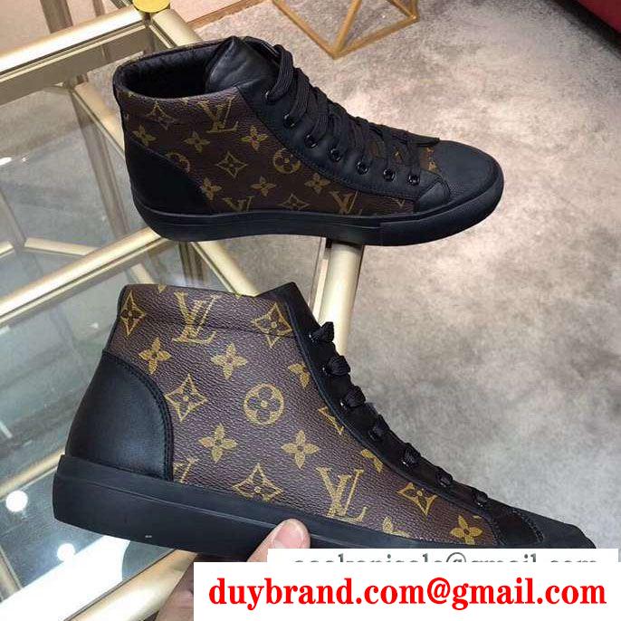 デザイン性の高い ハイトップシューズ  2色可選 高級感がアップ ルイ ヴィトン LOUIS VUITTON 