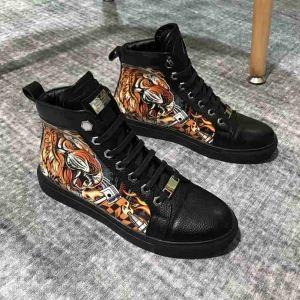 Philip Đồng bằng cảm giác bình thường Philipp Plein High -top Shine Shine phát ra sự tỏa sáng ngọt ngào _Philipp plein_ Thương hiệu giá rẻ 