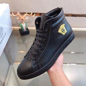 Sản phẩm chọn lọc 2 màu 2 màu 2 màu Versace Versace Đặt hàng thư cao -top Giày cao _ Versace Versace_ Thương hiệu giá rẻ 