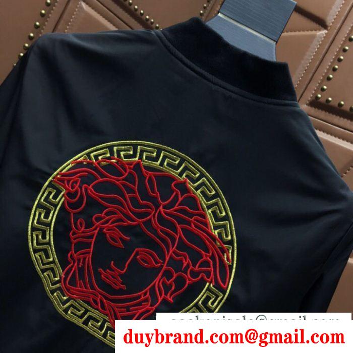 シンプルで合わせやすい 必須アイテム ヴェルサーチ versace ブルゾン 2色可選