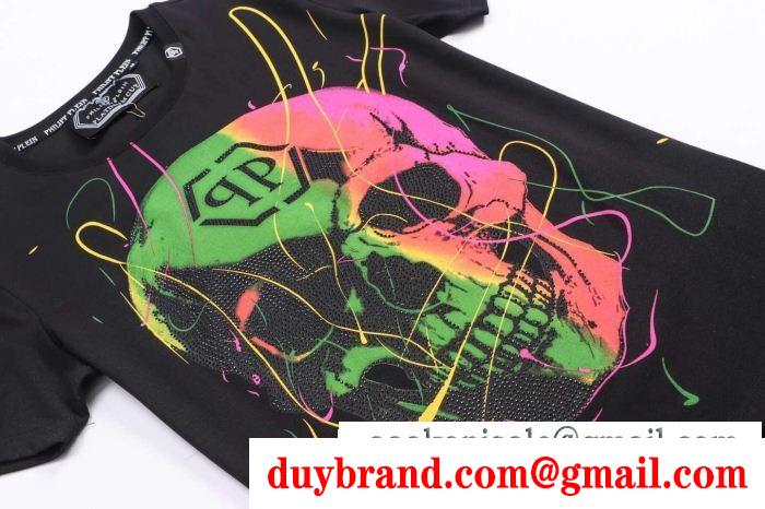 2019人気新作が登場 夏の涼しい人気新作 philipp plein フィリッププレイン 半袖tシャツ 2色可選