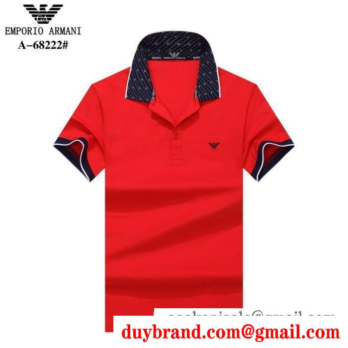 半袖Tシャツ 4色可選 最新トレンドファッション新着 新着春夏2019セール armani アルマーニ