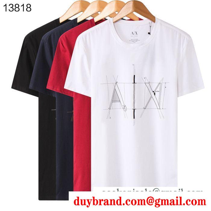 4色可選 今すぐオシャレになれる！流行スタイル2019春夏新作 armani アルマーニ 半袖tシャツ