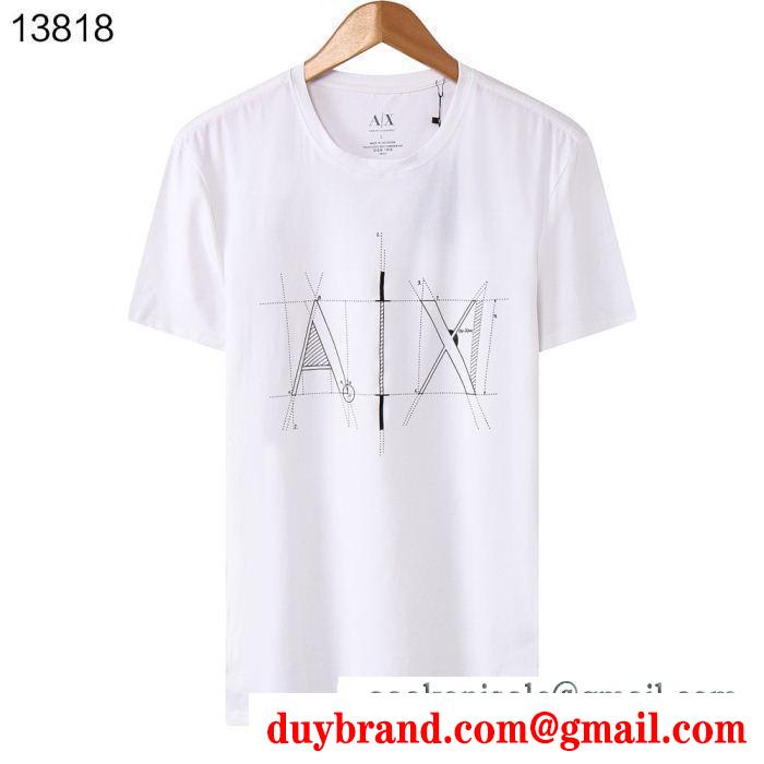 4色可選 今すぐオシャレになれる！流行スタイル2019春夏新作 armani アルマーニ 半袖tシャツ