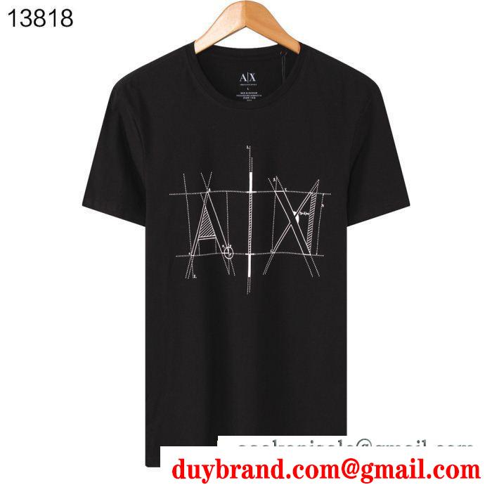 4色可選 今すぐオシャレになれる！流行スタイル2019春夏新作 armani アルマーニ 半袖tシャツ