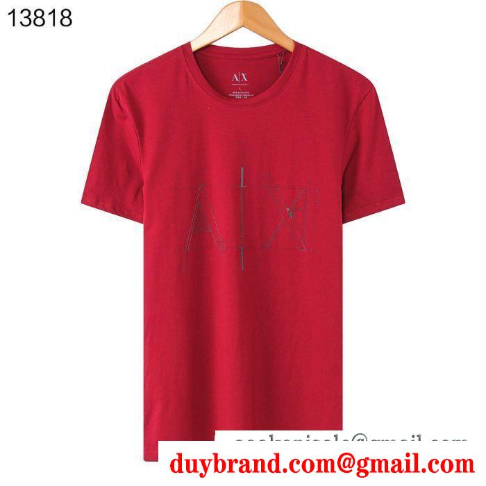 4色可選 今すぐオシャレになれる！流行スタイル2019春夏新作 armani アルマーニ 半袖tシャツ
