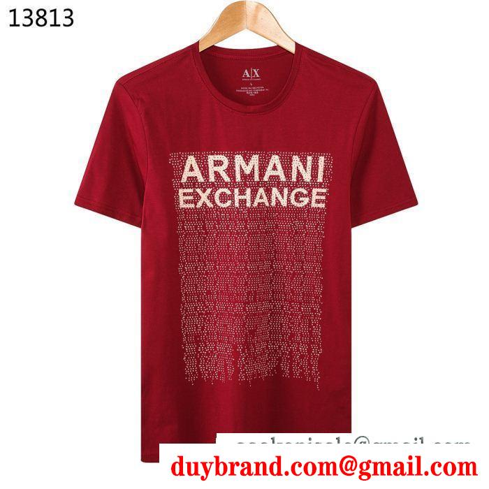 半袖Tシャツ 4色可選 最新トレンド2019年春夏コレクション 春夏トレンド先取り armani アルマーニ