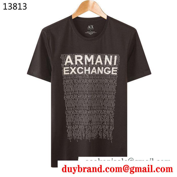 半袖Tシャツ 4色可選 最新トレンド2019年春夏コレクション 春夏トレンド先取り armani アルマーニ