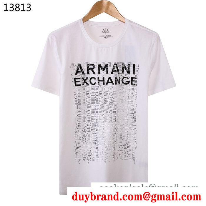 半袖Tシャツ 4色可選 最新トレンド2019年春夏コレクション 春夏トレンド先取り armani アルマーニ