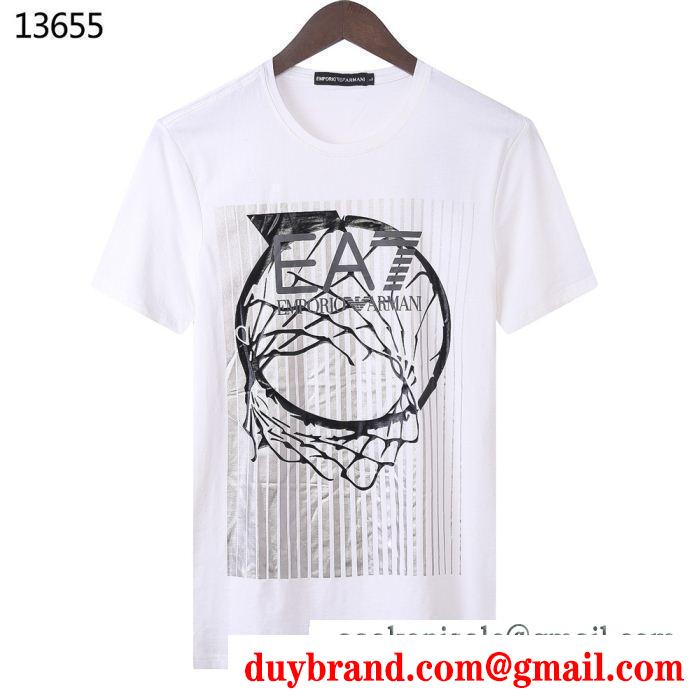 ARMANI アルマーニ 半袖tシャツ 4色可選 季節感もプラス2019新作 今夏のお気に入りスタイル