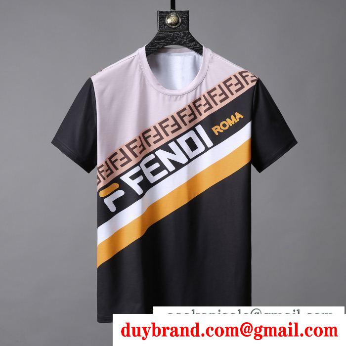 【国内発送】FENDI◆マルチmàu sắcコットンジャージーTシャツ39383894フェンディ 偽物お勧めアイテムkhả năng đàn hồi 
