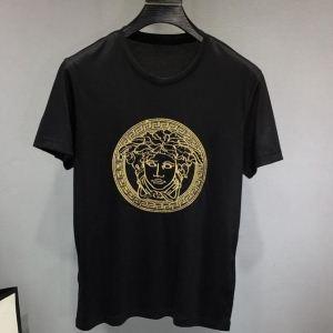 Bán giới hạn công việc mới nhất chặt chẽ đơn giản tất cả các mùa đen màu đen Versace versace t -shirt