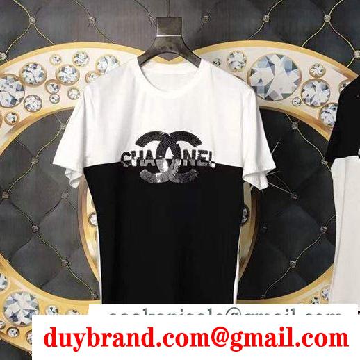  chanel春夏2019年の最新アイテム tシャツ/ティーシャツ 大人買いする方も多い2色可選 春夏の爽やかなスタイル