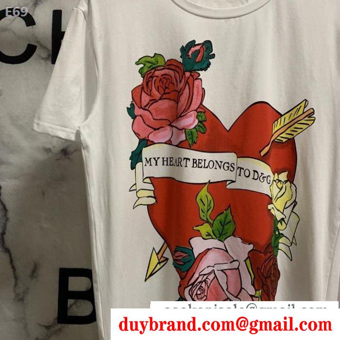 強くおすすめしたい ドルチェ＆ガッバーナ Dolce&Gabbana 2色可選不動の人気2019最新 Tシャツ/ティーシャツ