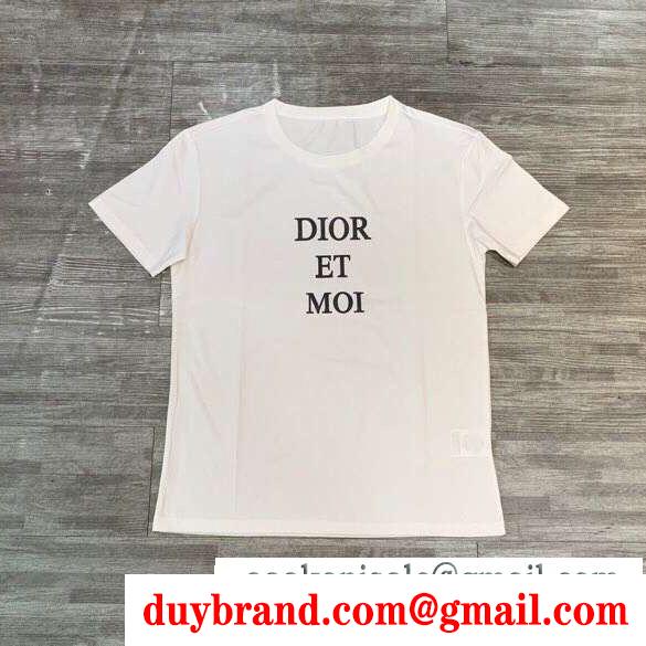 夏の暑い日にも快適に ディオールTシャツ/ティーシャツ カジュアルに着こなし  DIOR 2色可選