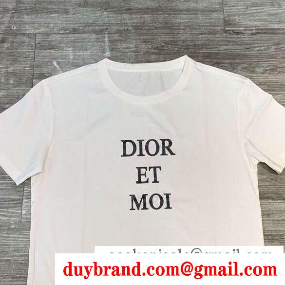 夏の暑い日にも快適に ディオールTシャツ/ティーシャツ カジュアルに着こなし  DIOR 2色可選