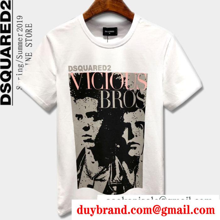 Tシャツ/ティーシャツ 2色可選 カジュアルもある絶妙な雰囲気  春夏は継続系のトレンド DSQUARED2