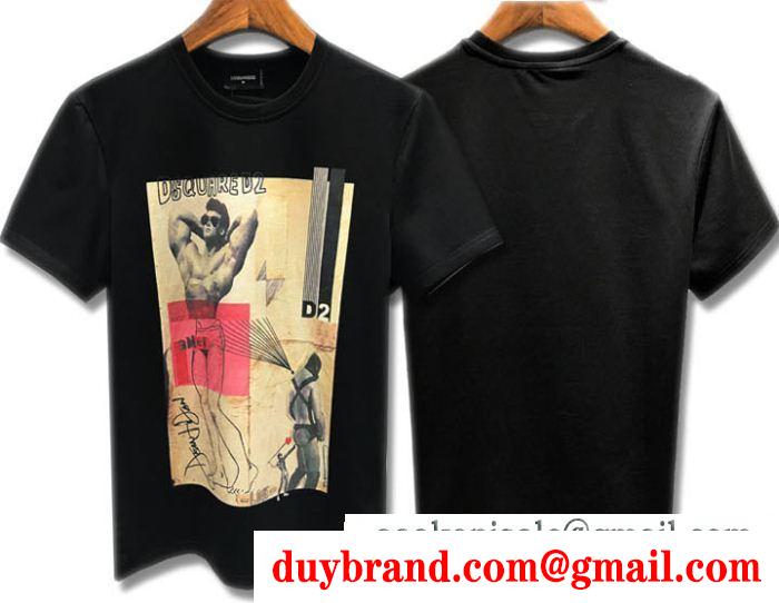 DSQUARED2 きれいめな印象で着こなし ディースクエアード2019SSコレクションに新着  Tシャツ/ティーシャツ 2色可選