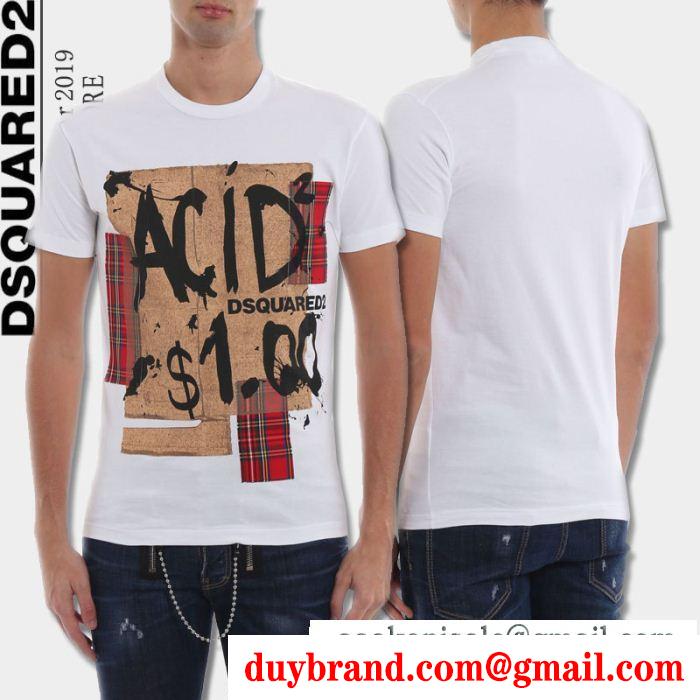 ディースクエアード DSQUARED2019人気新色が登場 Tシャツ/ティーシャツ ファッションに新しい色 2色可選 