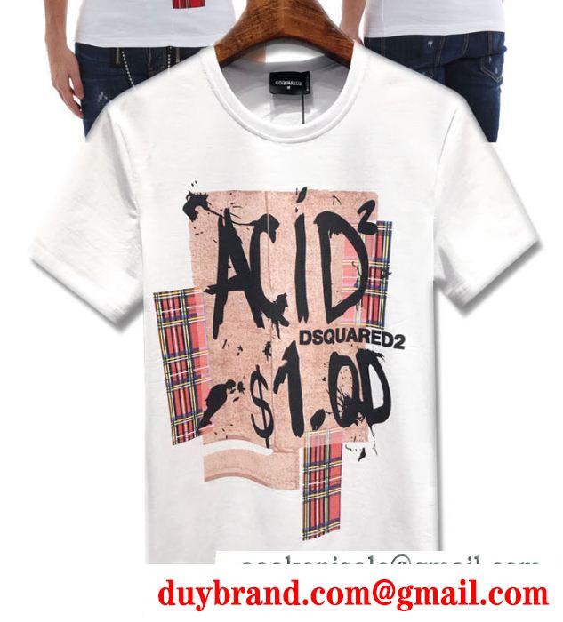 ディースクエアード DSQUARED2019人気新色が登場 Tシャツ/ティーシャツ ファッションに新しい色 2色可選