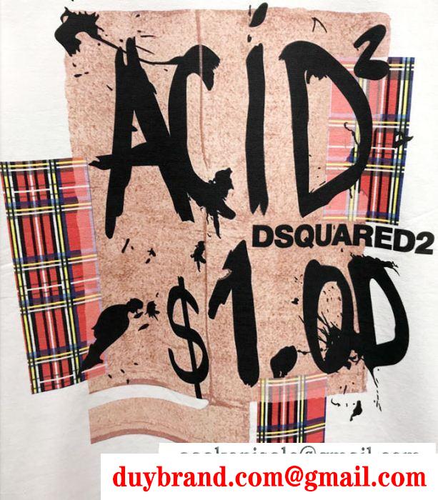 ディースクエアード DSQUARED2019人気新色が登場 Tシャツ/ティーシャツ ファッションに新しい色 2色可選