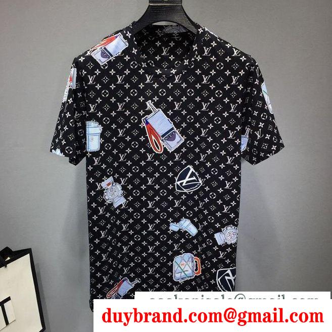 LOUIS VUITTON 今年らしい優秀アイテム ルイ ヴィトン 夏の最旬スタイルを楽しい 2色可選 Tシャツ/ティーシャツ