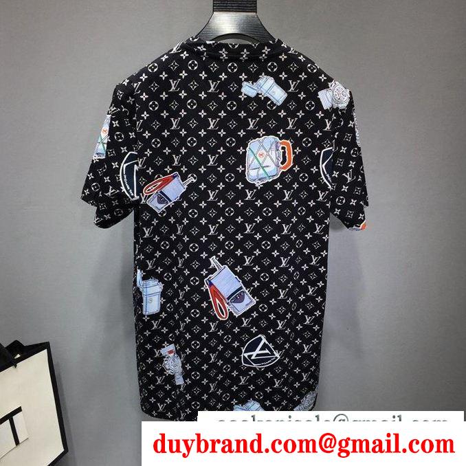 LOUIS VUITTON 今年らしい優秀アイテム ルイ ヴィトン 夏の最旬スタイルを楽しい 2色可選 Tシャツ/ティーシャツ