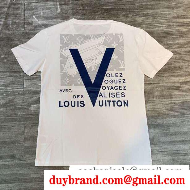 新春セールアイテム ルイ ヴィトンTシャツ/ティーシャツ LOUIS VUITTON 2色可選 今年らしく魅力的アップ
