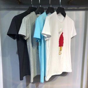 Số lượng hạn chế 100%tọa độ cổ điển mới t -shirt tay áo ngắn tay đen trắng Moncler Monk Rail Street Street