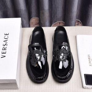 Versace giá rẻ Versace Bán hàng phổ biến Giày thể thao mới BLACK ĐEN Đen Chất lượng cao cho nam giới