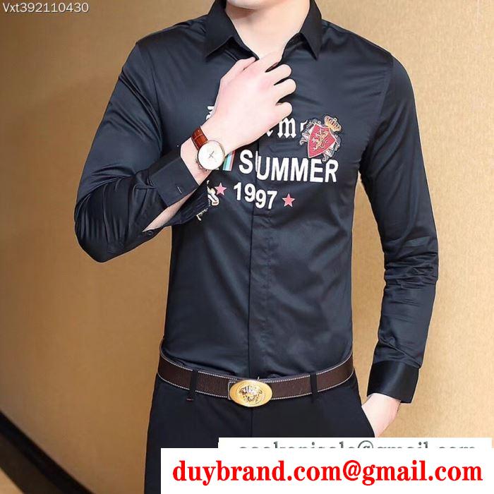 長袖 /ロンT/ロングT/ロングTシャツ 2色可選 海外セレブが注目アイテム ドルチェ＆ガッバーナ Dolce&Gabbana 2019トレンド感満載なアイテム