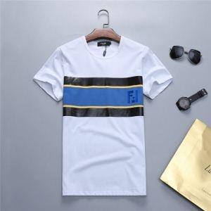 2019 Mùa xuân / Mùa hè theo mùa siêu phổ biến Super Elegant Strity Tay áo miễn phí T -Shirt Fendi Fendi Super Good Bloditability Black Black