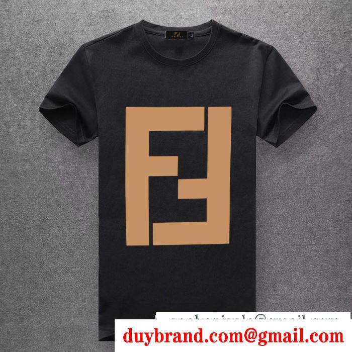 18AW＜FENDI フェンディ＞ コットンジャージーTシャツ FFロゴ 白39406736フェンディ偽物コットン100％上質