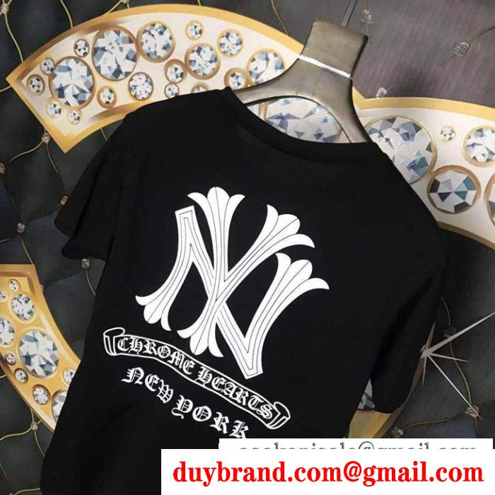 クロムハーツ 半袖tシャツ2019春新色コスメ人気ブランドchrome hearts 2色可選大人のため上品