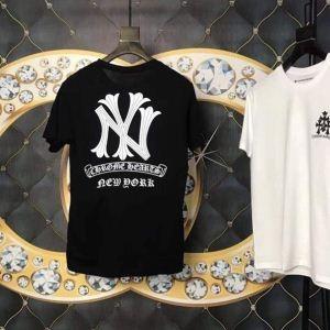 Chrome Hearts Short Sleeve T -Shirt 2019 Mùa xuân Màu mới mỹ phẩm Thương hiệu phổ biến Chrome Hearts 2 Màu 2 Màu Elegant_ Chrome Heart