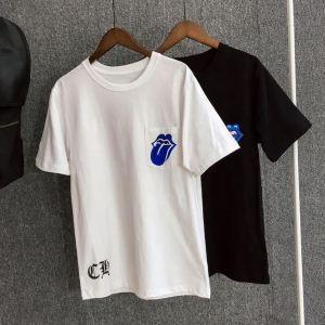 Mùa xuân thoải mái / mùa hè 2019 Chrome Hearts 2 Màu chrome trái tim ngắn tay áo ngắn T -SHIRT ở một người tiên tiến, thời trang