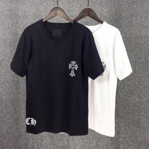 Xu hướng 2019SS Kiểm tra 2 màu có thể lựa chọn Phong cách thương hiệu tốt Brom Hearts Short Short T -shirt _ Chrome Hearts Chrome Hearts_ Thương hiệu giá rẻ (Lớp lớn nhất của )
