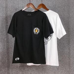 Thoải mái trong mùa hè Chrome Hearts tay áo ngắn T -Shirt 2 Lựa chọn màu sắc Chrome Hearts 2019